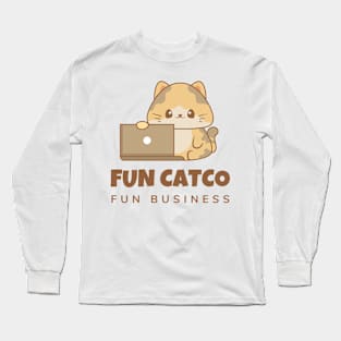 cat tama cute black cat love Long Sleeve T-Shirt